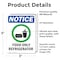 Signmission Food Only Refrigerator Sign With Symbol, 3.5 in W x Rectangle, Vinyl Decal OS-2PACK-NS-D-35-V-12825 - alternate 2